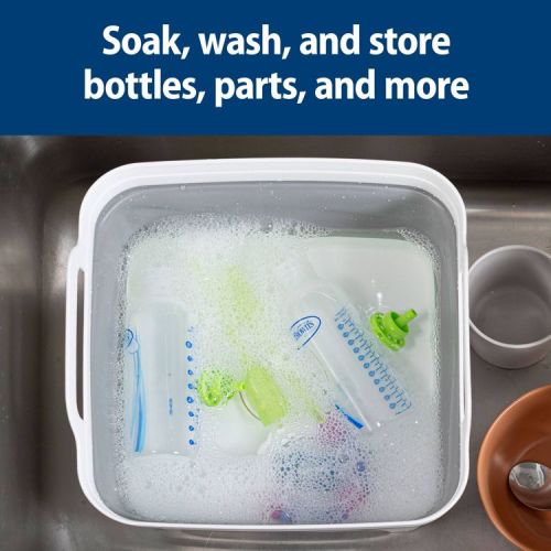 Dr. Brown's 2.4gal Plastic Collapsible Sink Basin Dish Washing Pan