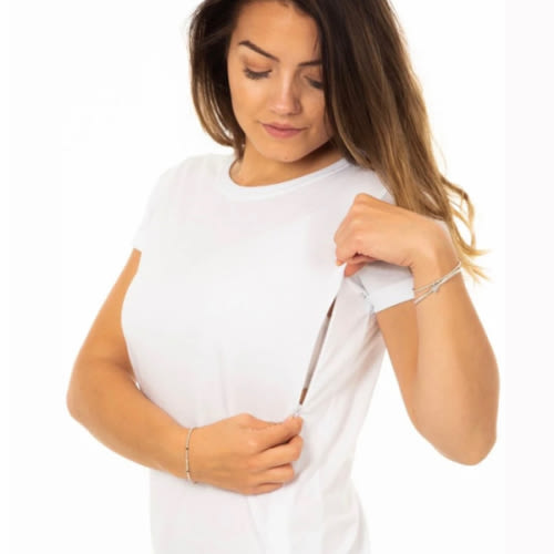 PLAIN WHITE Breastfeeding T-shirt - The Milky Tee Company
