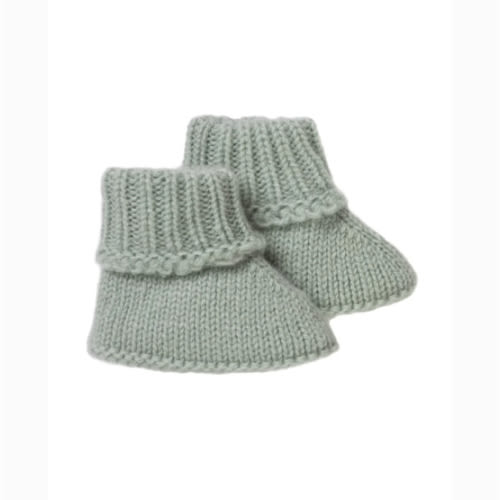 Rosie Sugden Cashmere’s Baby Bootees in Duck Egg