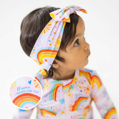 Bamboo Baby Bow - Rainbow Baby Girl | Raising Mama