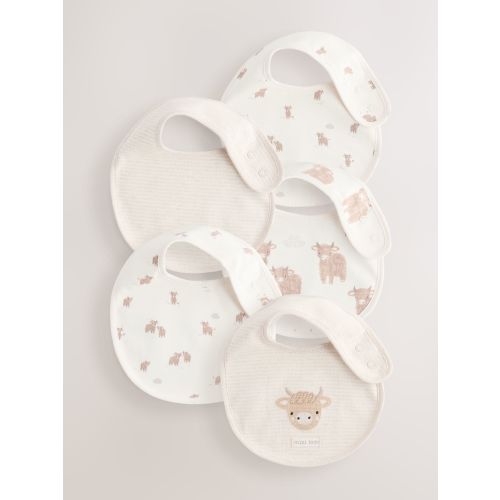 Neutral Hamish Baby Bibs 5 Pack