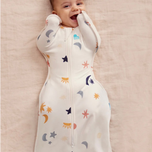Swaddle Up™ 1.0 TOG Organic Cotton Buff Lunar