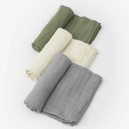 Muslin Swaddle Set, Fern Mix