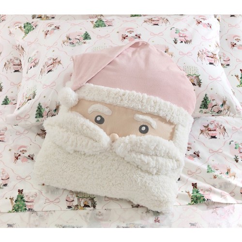 Blush Santa Shaped Pillow