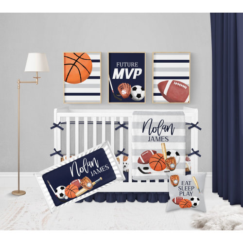 Sports Crib Bedding Set Boy, Baby Boy Crib Bedding, Sports Nursery Bedding, Baby Bedding Crib Sets Boy, Boy Nursery Decor Football, Baseball