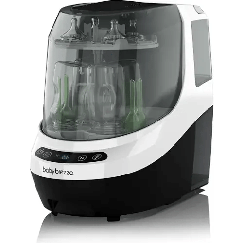 Baby Brezza Baby Bottle Washer Pro - Clinically Proven Better Cleaning - Washer, Sterilizer + Dryer In One Appliance for Essentials like Bottles + Pump Parts – Machine Replaces Brushes + Racks