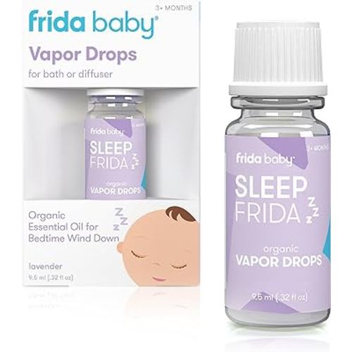 Frida Baby Natural Sleep Vapor Bath Drops, Lavender Essential Oil Bath Drops for Bedtime, Relaxing & Calming Aromatherapy Oil for Better Sleep