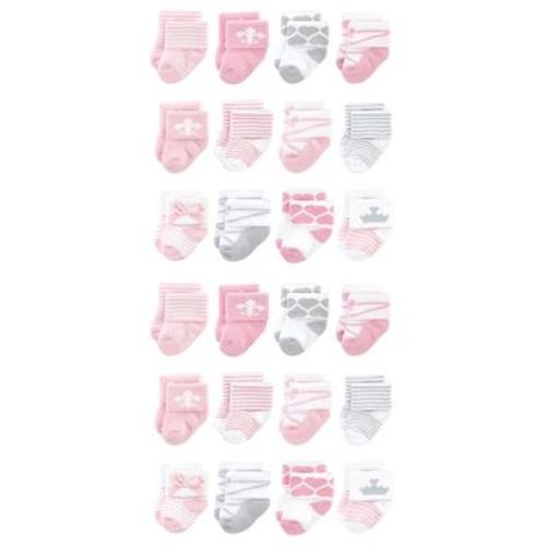 Hudson Baby Cotton Rich Baby Terry Socks 24-Pack, Royal, 0-6 Months