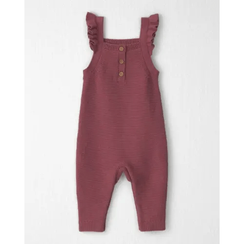 Baby Girl Organic Cotton Sweater Knit Overalls - Little Planet | Carter's