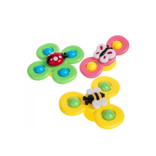 Suction Cup Spinner Sensory Bath Toy Set