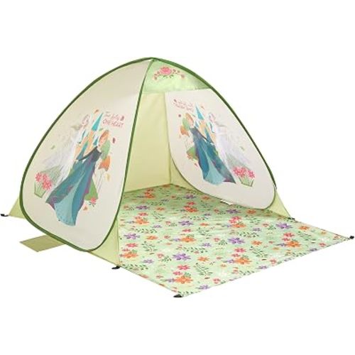 Disney Frozen Canopy Pop Up Tent for Kids, Outdoor Portable Play Tent with UV Sun Shade, Easy Setup Beach & Backyard Shelter, Includes Carry Bag, Lightweight Kids Outdoor Playhouse & Shade Canopy