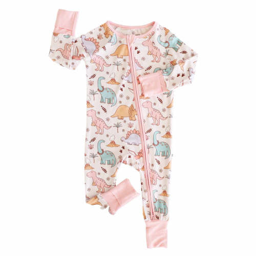 Dolly's Dinos Convertible Zip Romper (0-3 Months)