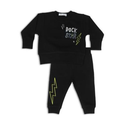 Boys' Rock Doodles Embroidered Details French Terry Top & Pants Set - Baby