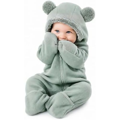 Cuddle Club Fleece Baby Bunting Bodysuit Hoodie, Newborn - 5T