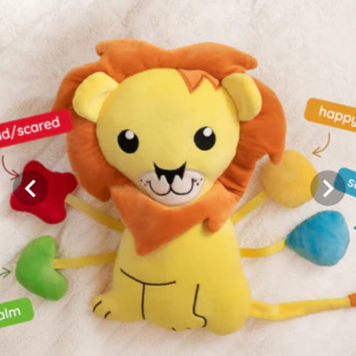 Yellow Lion SnuggleBuddies Emotions Plush