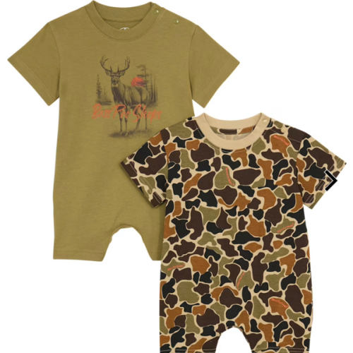 Bass Pro Shops Deer Print and Camo Short-Sleeve Romper 2-Piece Set for Babies | Bass Pro Shops