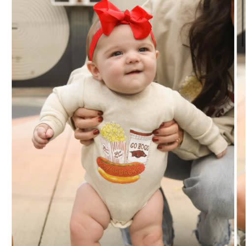 charlie southern: concession stand baby sweatshirt bubble romper