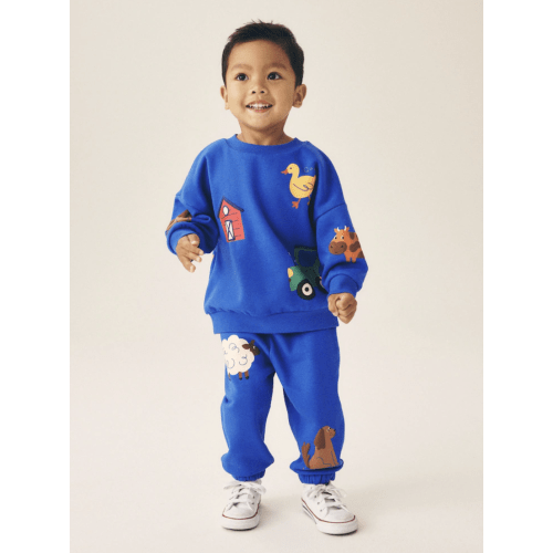 Buy Dark Blue Crew Neck Joggers Set (6-9 months) from Next USA