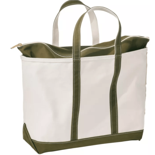 Large 'Antique Olive' Boat and Tote with Long Handles
