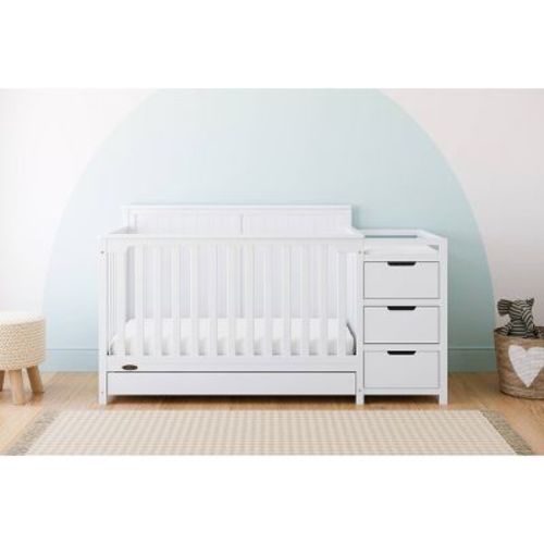 Graco Hadley 5-in-1 Convertible Crib and Changer with Drawer - White