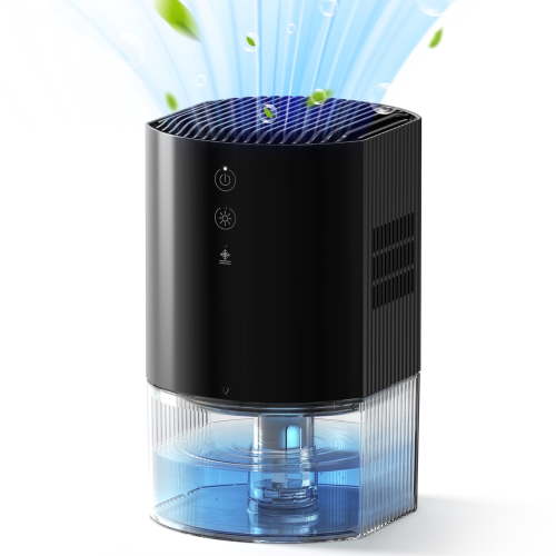 KLOUDIC 33Oz Dehumidifier Small Dehumidifiers for Room 280sq.ft with Auto-off, 7 Colors LED Light