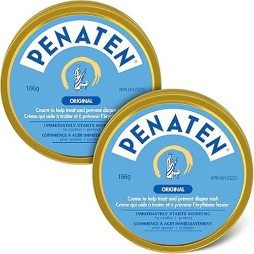 Penaten Original Medicated Diaper Rash Cream, Baby Diaper Rash Cream, Zinc Oxide, Pack of 2 x 166g