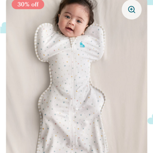 Swaddle Up™ 0.2 TOG Organic Cotton White Starlight