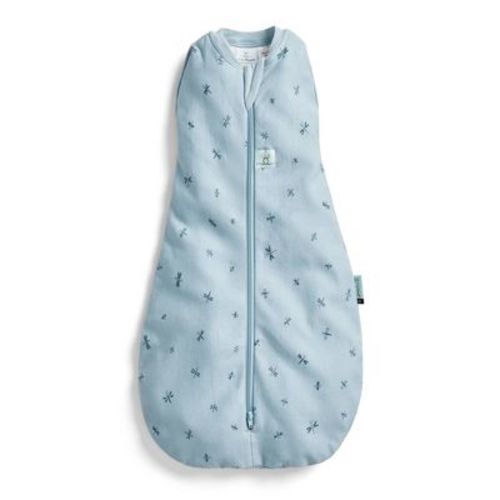 ergoPouch 1.0 TOG Organic Cocoon Swaddle Sack - Dragonflies 3-6m: Front Full Length Zipper, Single Layered Construction, Covered Zipper At Neck