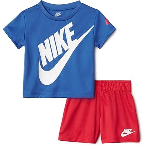 Amazon.com: Nike Baby Boy's Dri-FIT Logo Graphic T-Shirt & Shorts Two-Piece Set (Infant) Black/University Red 12 Months: Clothing, Shoes & Jewelry