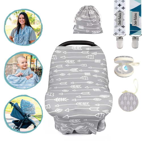 Dodo Babies Multi Purpose Nursing Cover for Breastfeeding with Pacifier Clips, Case and Storage Bag
