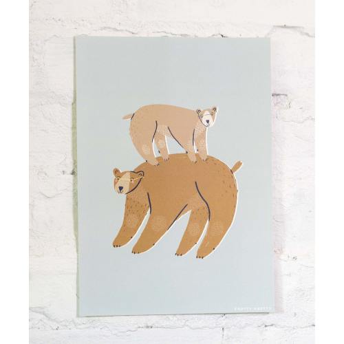 Bears Art Print: Whimsical Nursery Decor
