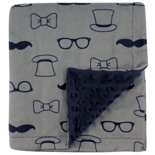 Hudson Baby Infant Boy Plush Mink Blanket, Gentleman, One Size