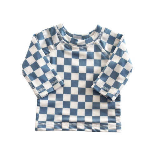 Blueberry Muffin Checkerboard / Maui Rashguard / UPF 50+