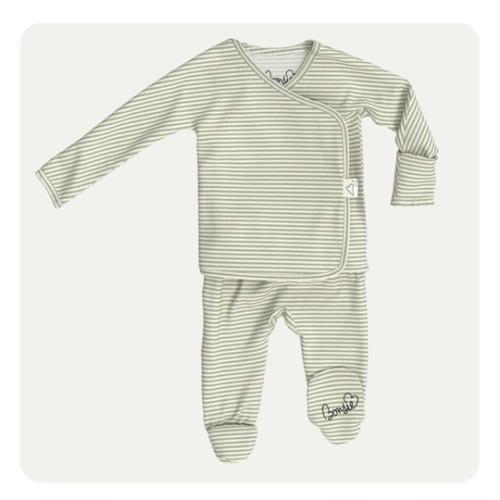 Footie - Mint Twist – Bonsie Skin to Skin Babywear