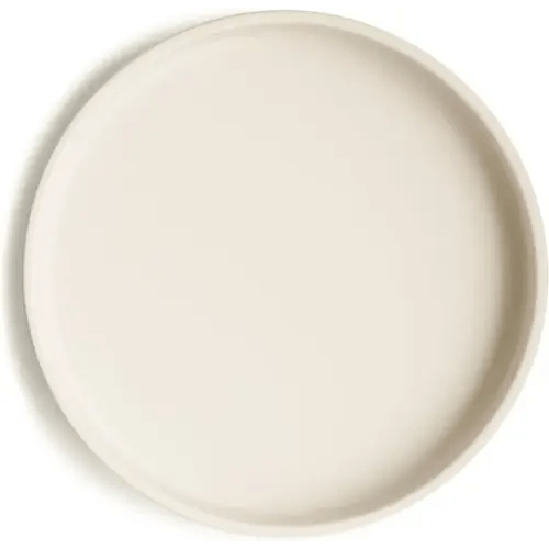 mushie Classic Silicone Suction Plate | BPA-Free Non-Slip Design (Ivory)