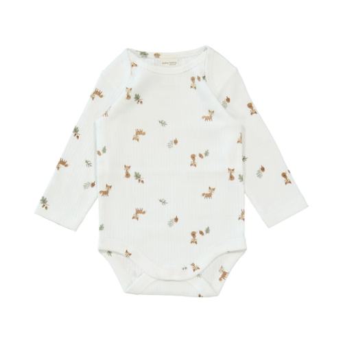 Cream Baby Long Sleeve Organic Cotton Rib Bodysuit | Best&Less™ Online
