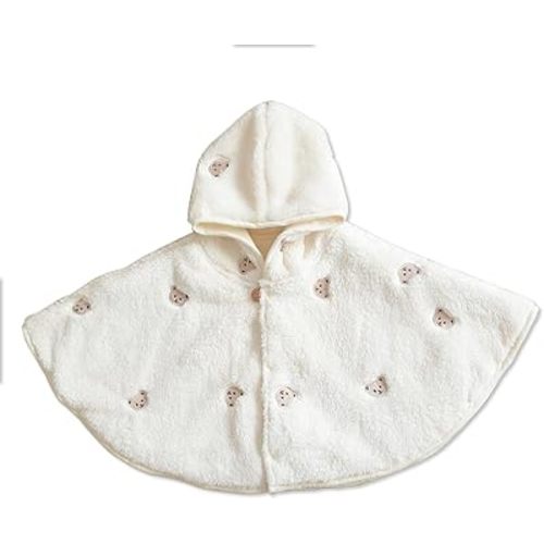 SONARIN Warm Baby Hooded Cloak,Toddler Poncho Cape Shawl Snowsuit Winter Outfit Snow Jacket Coat for Boys Girls 1-3 Years