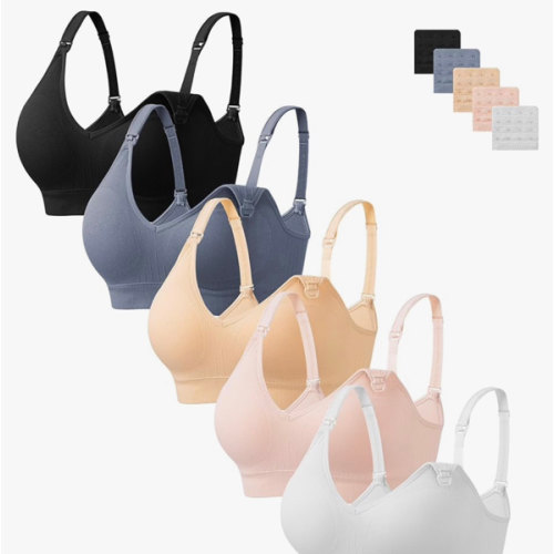HBselect Nursing Bras for Breastfeeding Women Maternity Bras Seamless Wireless Pregnancy Sleep Bra with Bra Extenders