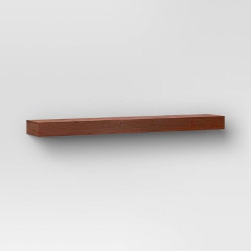 36" Floating Wood Shelf Walnut - Threshold™: Modern Storage, Open Shelving