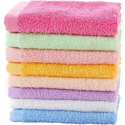 Luxury Baby Washcloth Towel Set 16 Pack for Children Baby Bathroom-Hotel-Spa-Kitchen Multi-Purpose Fingertip Towels & Face Cloths 10'' x 10''