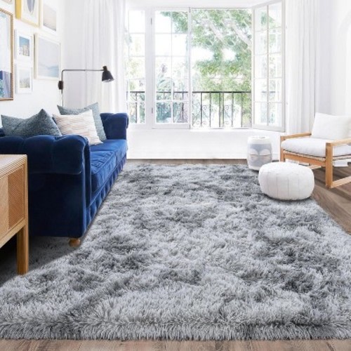 LOVEVOOK Gray Area Rugs for Living Room 5x7 Feet, Fluffy Shag Bedroom Rug, Modern Indoor Floor Carpet for Home Decor Aesthetic