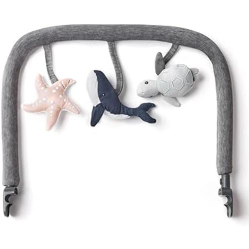 Ergobaby Evolve 3-in-1 Bouncer Toy Bar Accessory, Ocean Wonders - Charcoal Grey