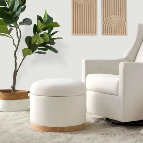 Naka Storage Ottoman in Eco Fabric | Babyletto