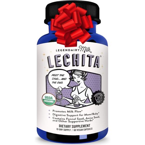 Legendairy Milk Lechita, Supports Milk Flow, Organic Fenugreek Free Breastfeeding Supplement, Organic Fennel & Anise, Made in USA, 60 Vegan Capsules
