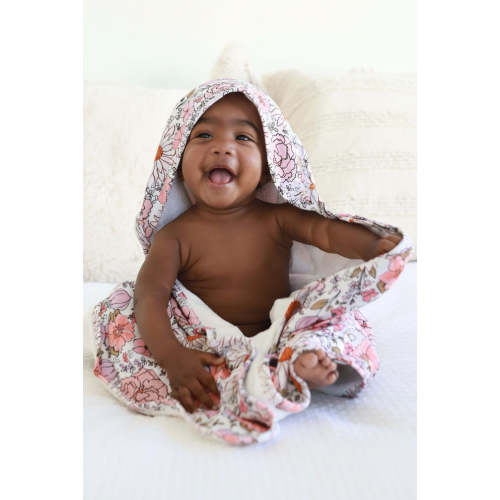 Bamboo Hooded Towel | Purple Floral