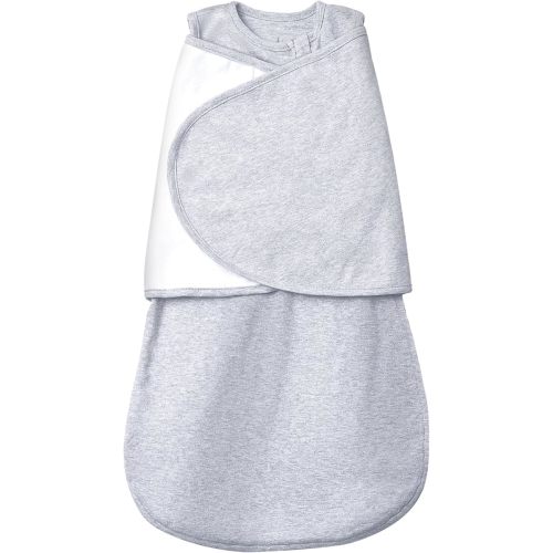 Baby Swaddle,Sleep Sack 6-12 Months,Adjustable Wearable Transition Blanket,Miracle Swaddles for Babies Large,100% Cotton(Gray)