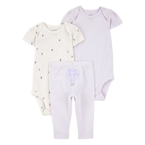 Baby Girls Carter's 3-pc. Hot Air Balloon Short Sleeve Bodysuit & Pants Set