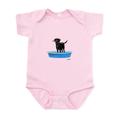 CafePress Black Labrador Retriever in Kiddie Pool Body Suit Cute Infant Bodysuit Baby Romper