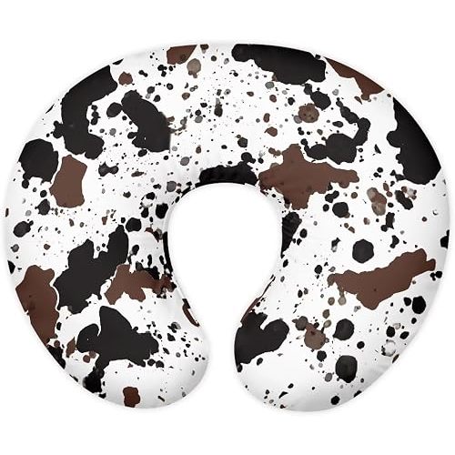 Breastfeeding Pillow Cover with Black Brown Cow Stripes Print Baby Breastfeeding Slipcover Infant Newborn Nursery Bottle Pillowcase Easy to Use and Dustptoof