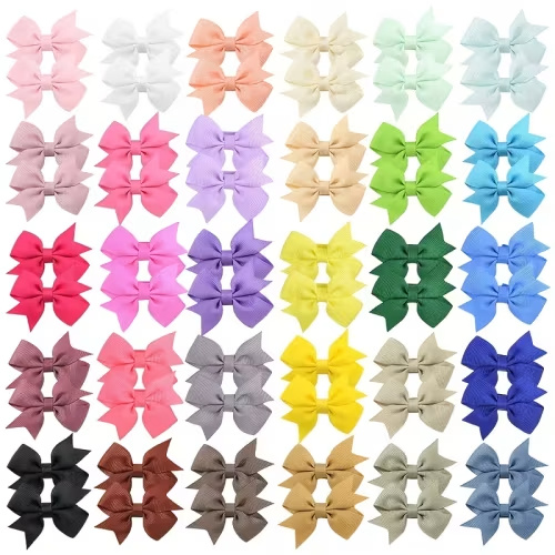 50 mixed color bow hair clips ponytail clip - Temu